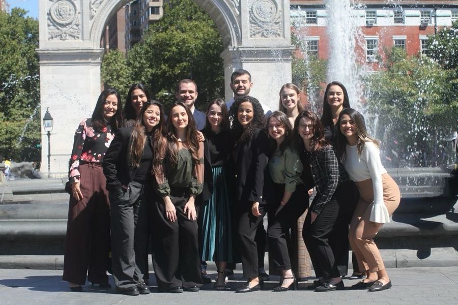 BLS members together in Washington Square Park